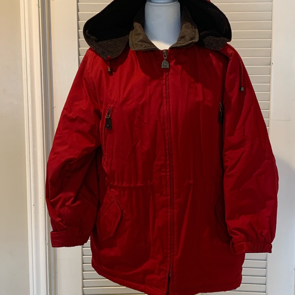 Vintage Pacific Trail Nice Red Coat Hoodie